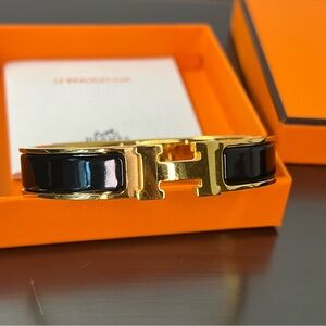 Authentic Hermes clic clac bracelet narrow